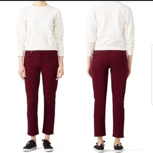 Citizens of Humanity Elsa slim crop red pants size 30